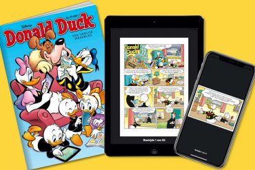 Donald Duck lanceert een app, waar lezers strips ne moppen digitaal kunnen lezen.